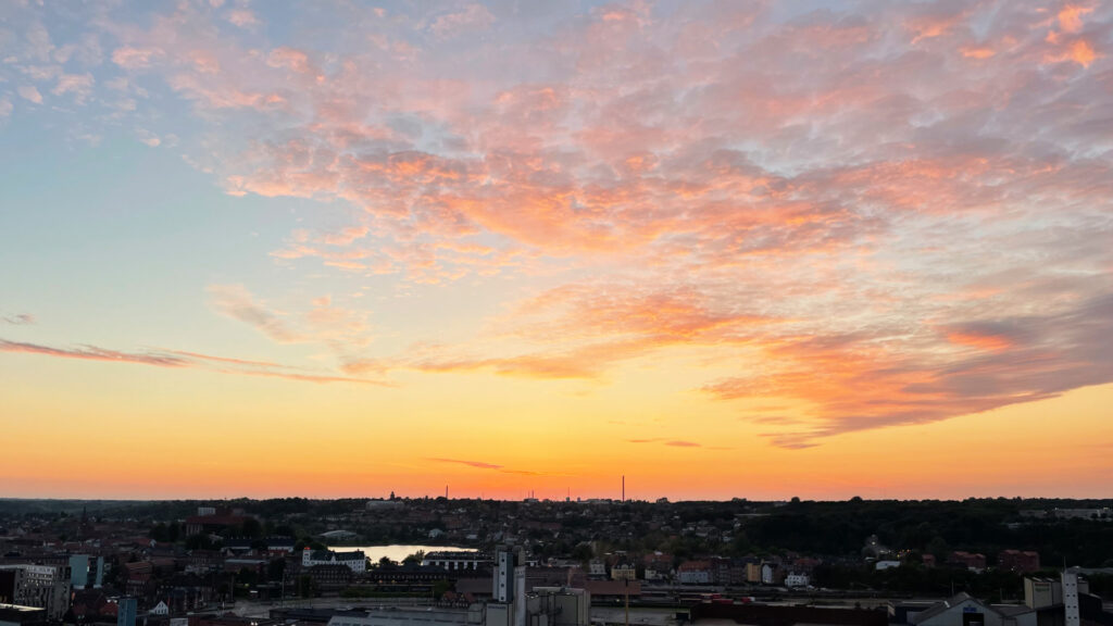 solnedgang fra kolding sky